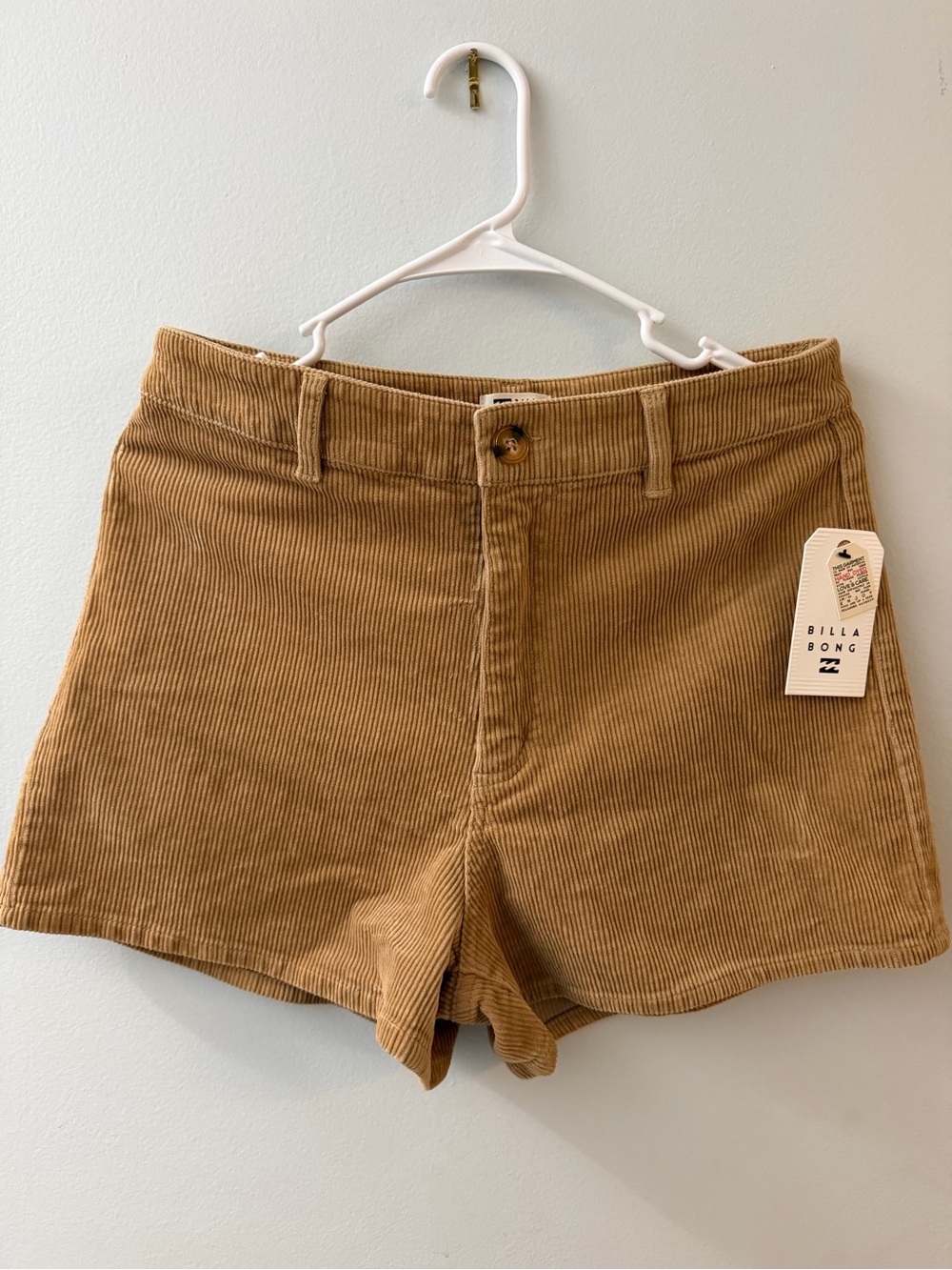 Billabong Tan Corduroy High Waist Shorts